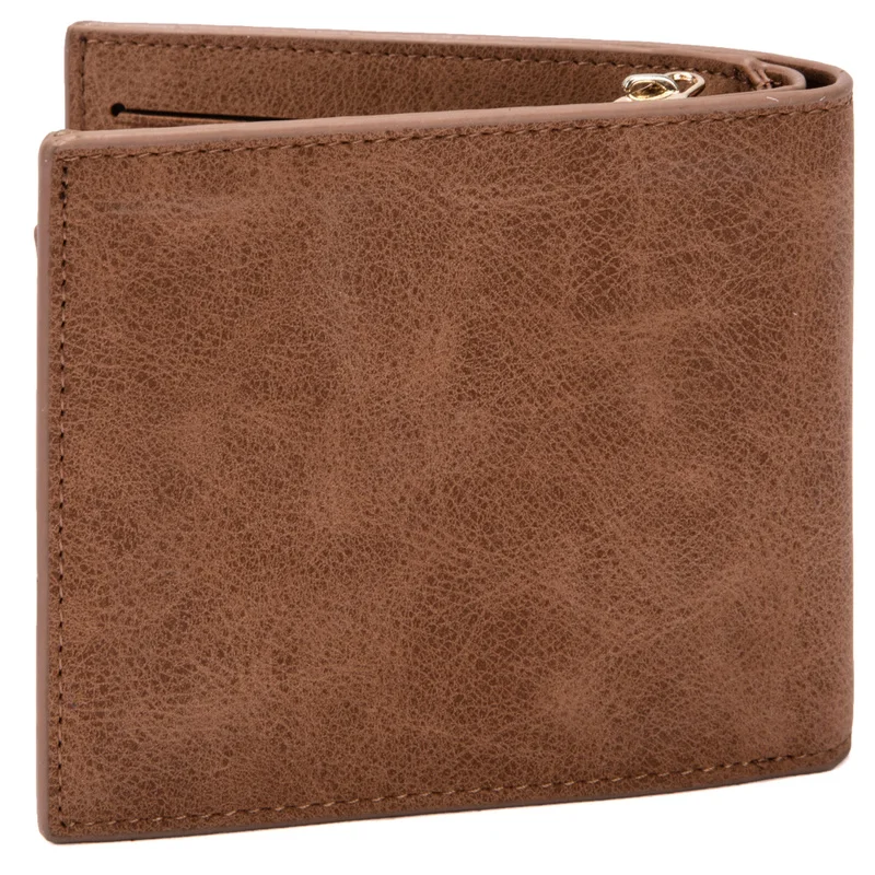 Винтажный кожаный небольшой кошелек на застежке кошельки молнии с карманом для