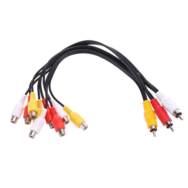 3RCA штекер до 9 RCA гнездовой разъем сплиттер o TV DVD видео кабель адаптера AV шнур для