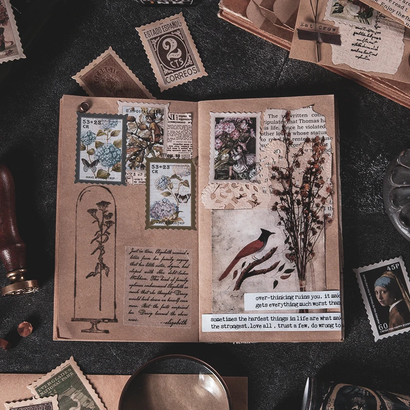 100 шт. винтажный маленький почтовый штамп стикер Diy декоративный Дневник Журнал