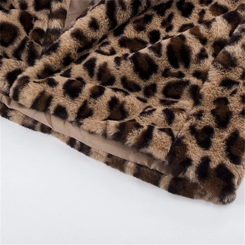 

Fur Coat Women Plus Size Leopard Faux Fluffy Hair Jacket Fur Cardigan Faux Fur Coat Winter 2020 Warm Long Fur Coat Cape Women