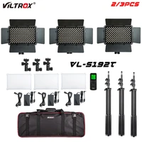 viltrox 23pcs kit vl s192t led video light bi color dimmable wireless remote panel lighting light stand for studio shooting kit