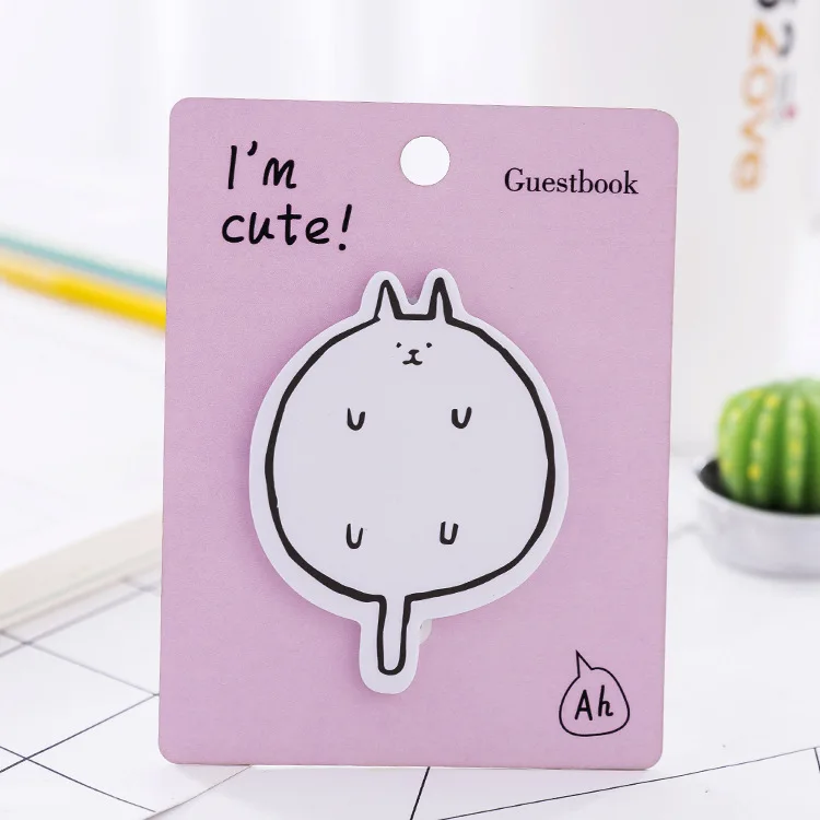 C 30 листов/блокнот животные милые Липкие заметки Post memo pad школьные принадлежности планировщик наклейки бумажные закладки канцелярские принадлежности - Цвет: C
