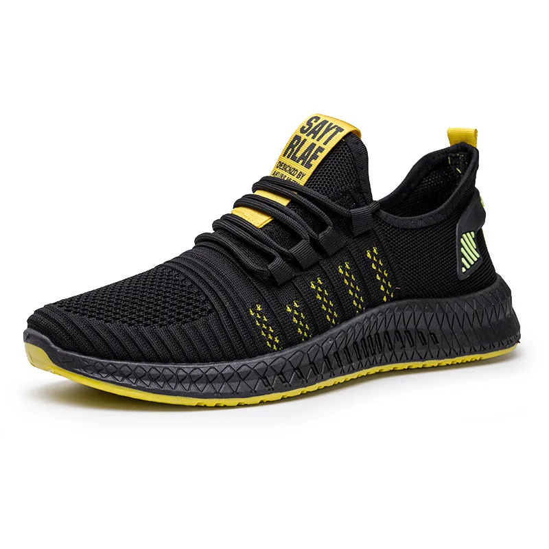 

2020 New Men's Shoes Flying Woven Mesh Breathable Sneakers Men's Trend All-match Casual Running Men's Shoes