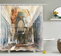 antique shower curtain old ancient renaissance era architecture with columns artwork print bath curtain with hooks for bathroom