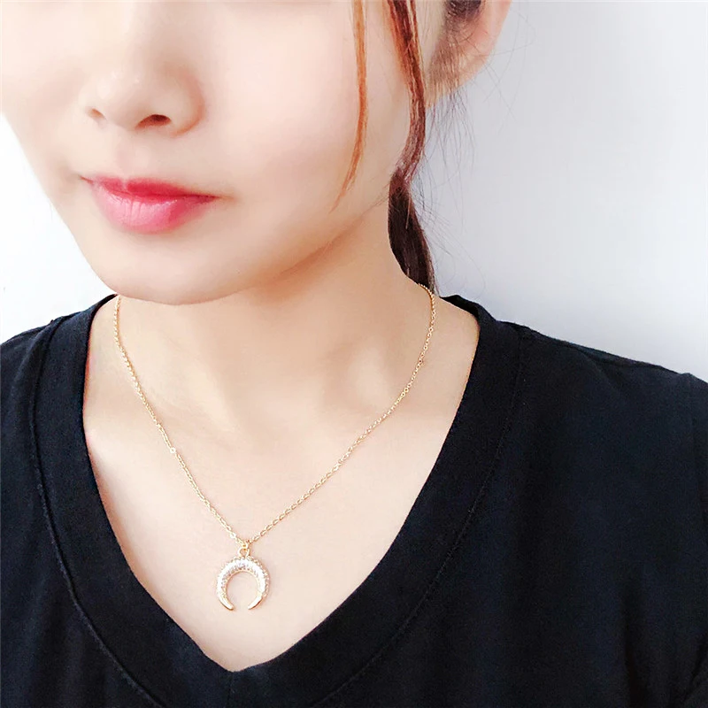 Лидер продаж модное ожерелье с подвеской в виде Луны для мужчин и женщин