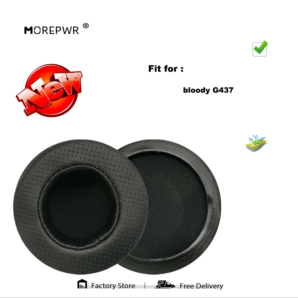 

Replacement Ear Pads for bloody G437 G-437 G 437 Headset Parts Leather Cushion Velvet Earmuff Earphone Sleeve Cover