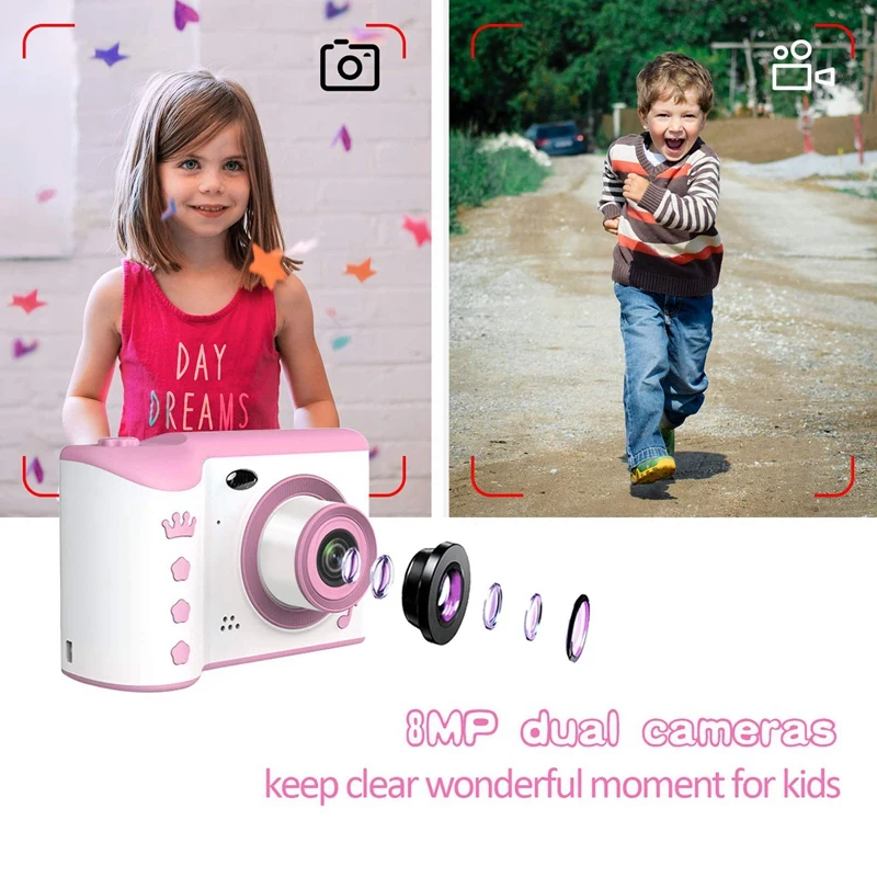 Детская мини камера с мультипликационным принтом Спортивная цифровая двумя