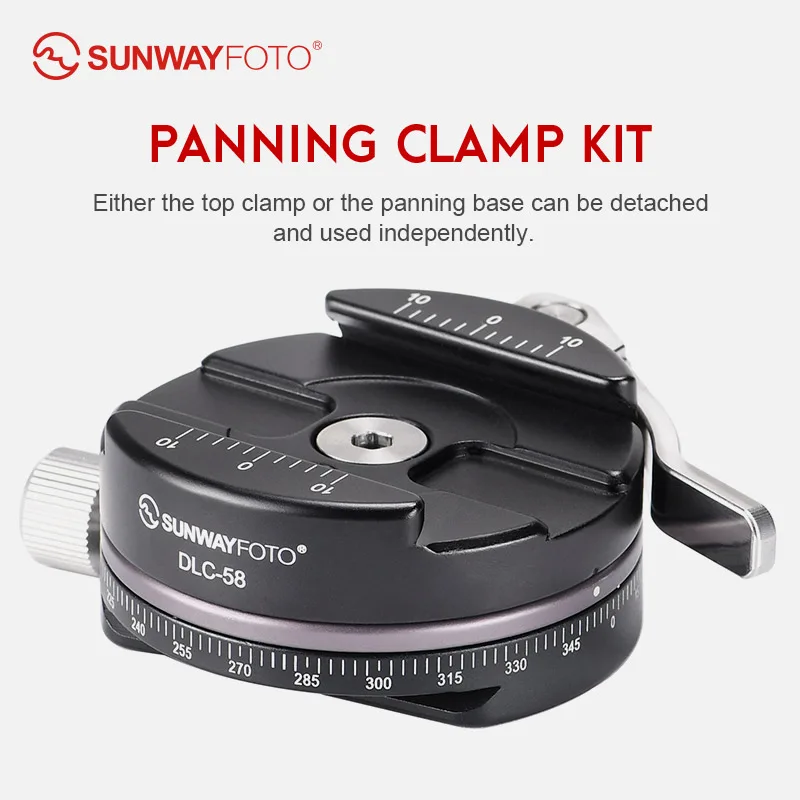 

SUNWAYFOTO SPB-58T Panning Clamp Arca Swiss Clamp Panoramic Clamp Kit 58mm