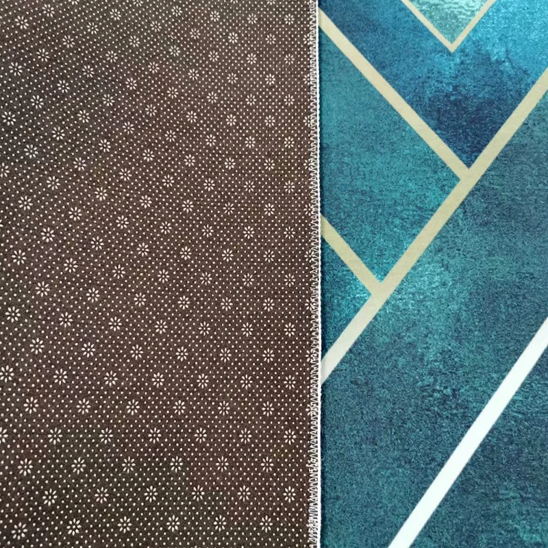 Зеленый кухонный ковер воздушный поцелуй в скандинавском стиле золотые