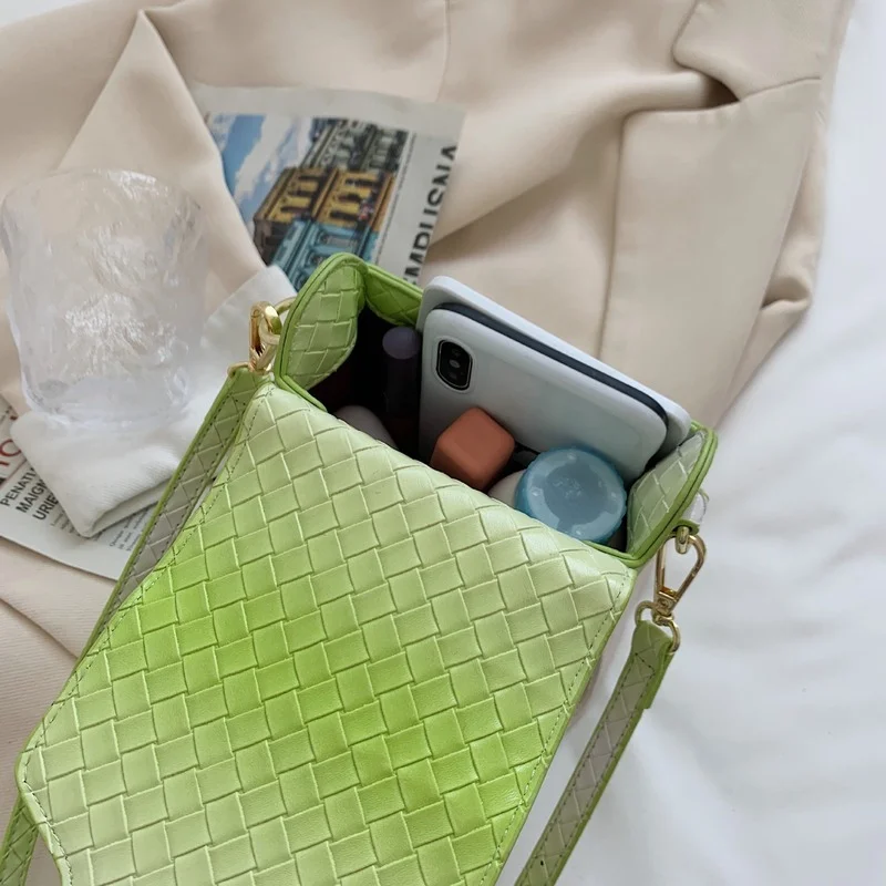 

2021 New Fashionable Gradient Mobile Phone Bags High Quality Women Shoulder Crossbody Bags Lovely Girl Lipstick Bag Bolso Mujer