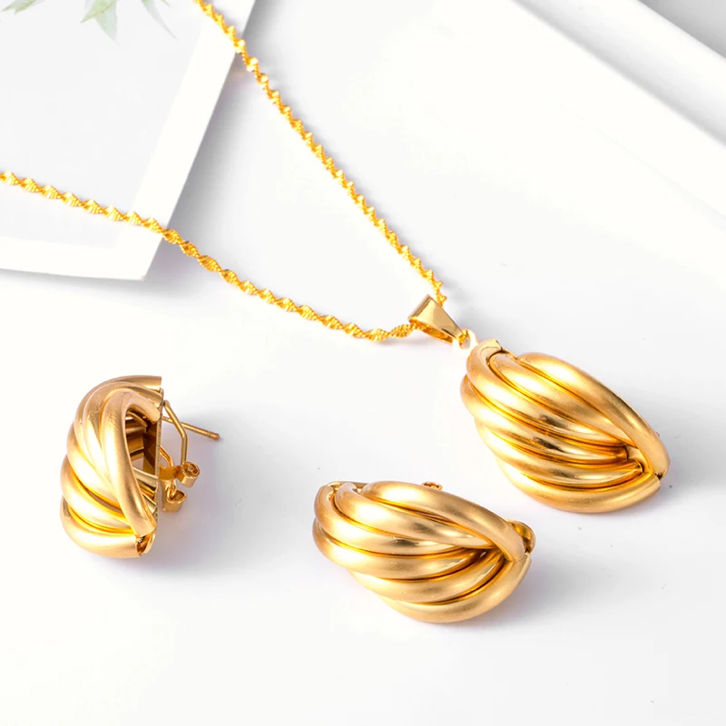 Комплект из подвески и сережек в Судане/Нигерии для женщин/девушек ювелирные