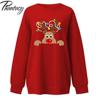 phantasy ugly reindeer printed sweaters for adults polyester pullovers sweatshirts couples jerseys and sweater causal top outfit