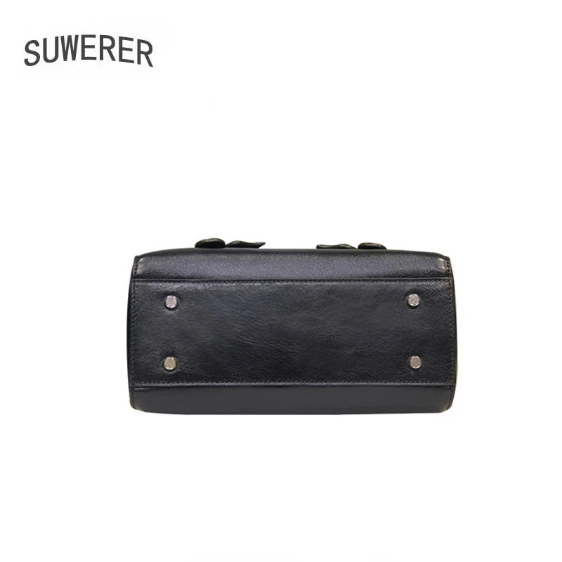 

New Genuine Leather Bag Cowhide Leather Handbags Fahion Luxury Handbags Women Bags Designer Famous Brand Tote Black Female Bag