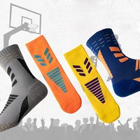 1pair professional cycling thicken men basketball socks deodorant quick drying breathable running male sports long tube sock