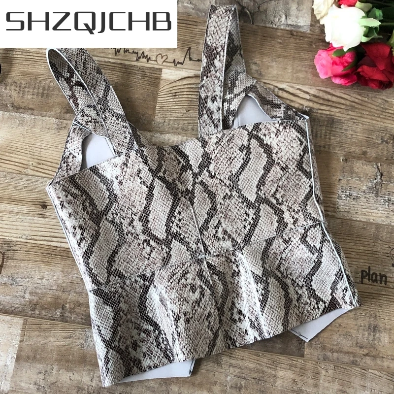 

JCHB 2021 Women Genuine Leather Waistcoat Sheepskin Slim Fit Sleeveless Jacket Female Autumn Serpentine Short Leather Vest Stree