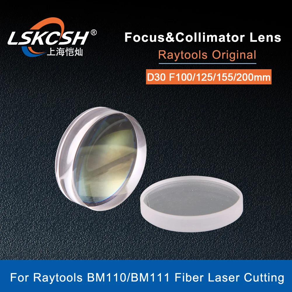 Оригинальная линза для фокусировки лазера LSKCSH Raytools D30 F100 125 150 155 190 5 200 мм Bodor BM111 110