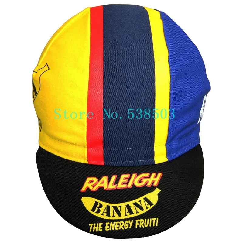 

Raleigh banana Cycling Cap Men and Women Bike hat gorra ciclismo breathable quick dry bicycle Headwear one size be elastic