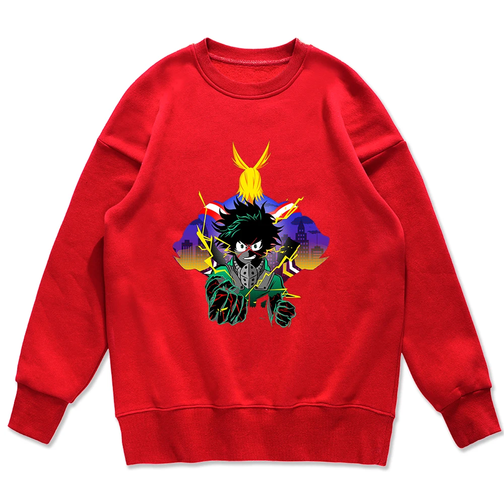 

Мужская толстовка с капюшоном My Hero Академия all Might deku, свободная флисовая одежда в стиле хип-хоп, уличная одежда оверсайз, пуловеры с круглым ...