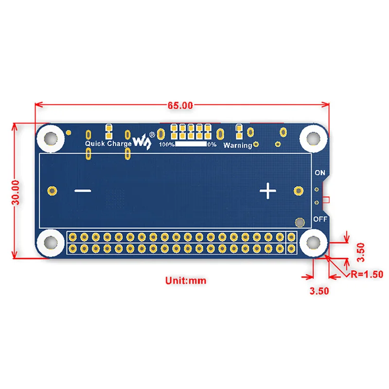 Плата расширения литий-ионного аккумулятора для Raspberry Pi 5V регулируемый выход