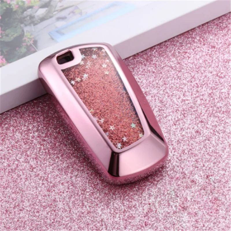 

Quicksand Car Key Case For BMW New 1 3 4 5 6 7 Series F10 F20 F30 Smart 3 Buttons Car Smart Key Case Cover Car Accessorie