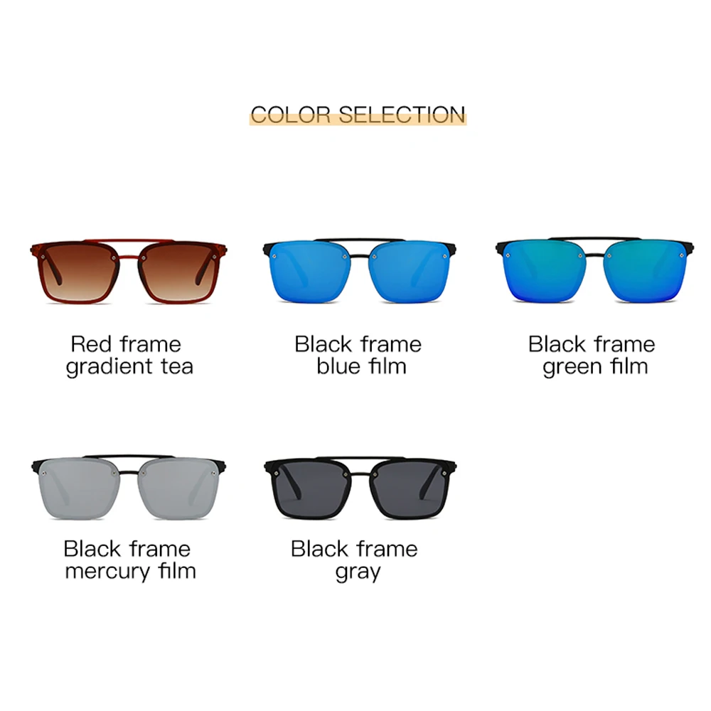 

Fashion Cool Square Sunglasses Men Vintage Brand Design Sports Driving Shades Sun Glasses Women Mirrored Gafas De Sol UV400