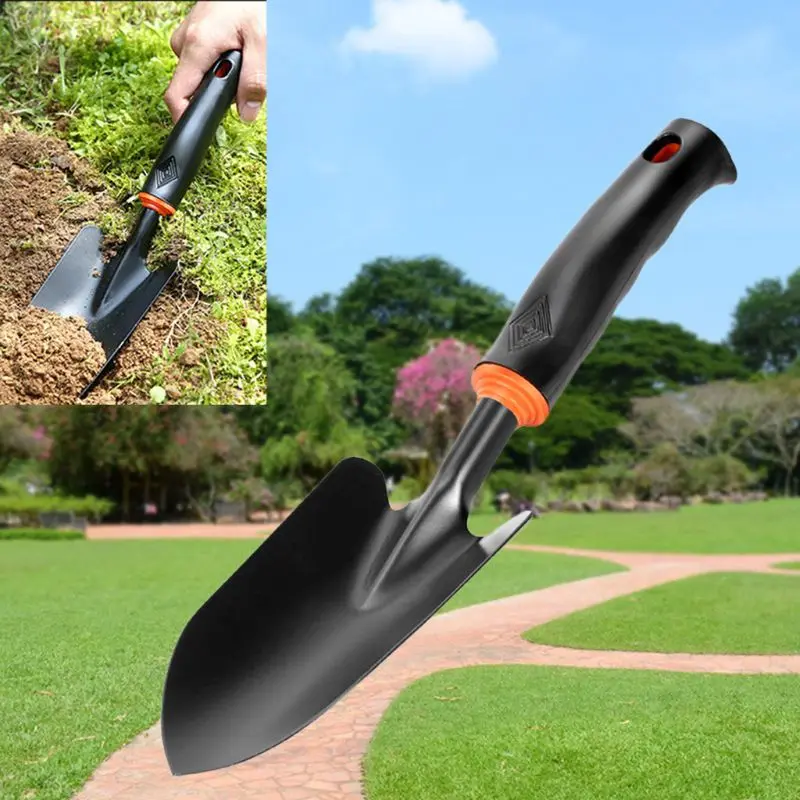 

W3JA Portable Garden Weeder Shovel Spade Multipurpose Tough Carbon Steel Plastic Handle Digging Trowel Bonsai Home Transplant