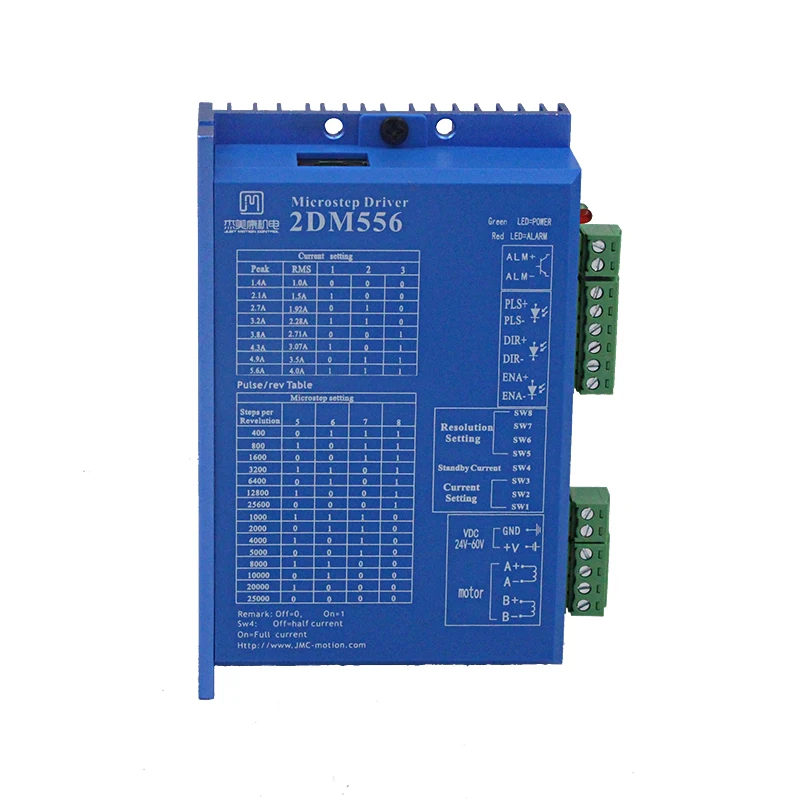 2DM556 NEMA23 2 фазный Драйвер шагового двигателя 32 бит DSP DC36V 5.6A JMC Замена leadshine DM556|leadshine