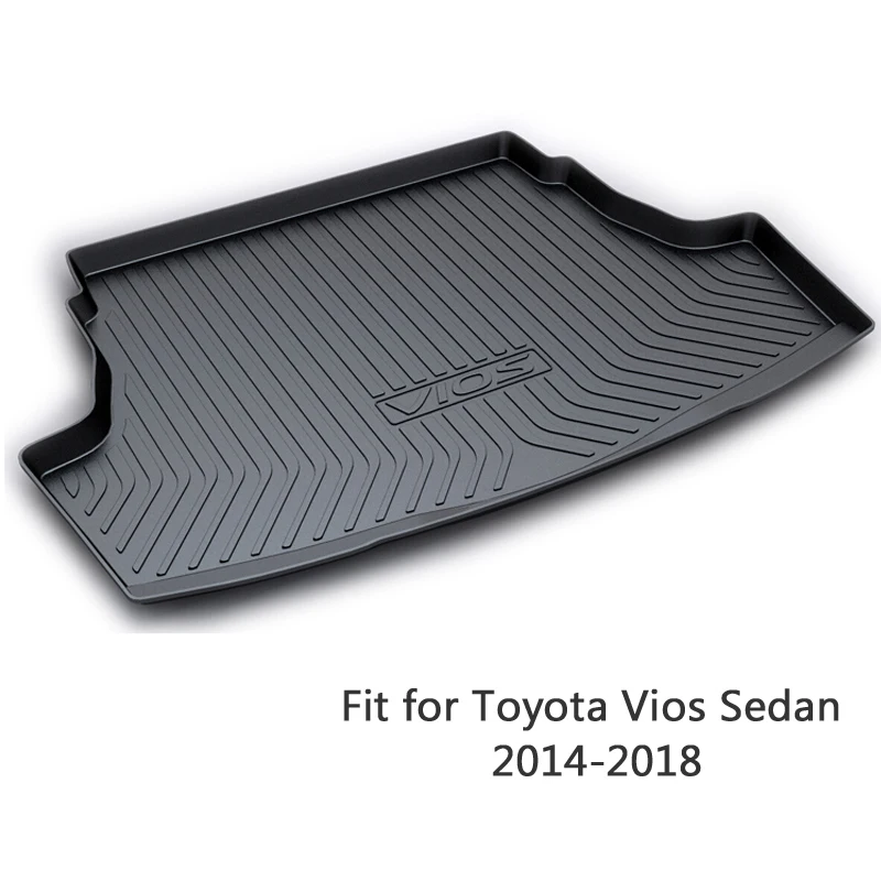 

For Toyota Vios Sedan XP150 2014 2015 2016 2017 2018 Boot Liner Anti-slip Mat Accessories 1Set Car Cargo Rear Trunk Mat