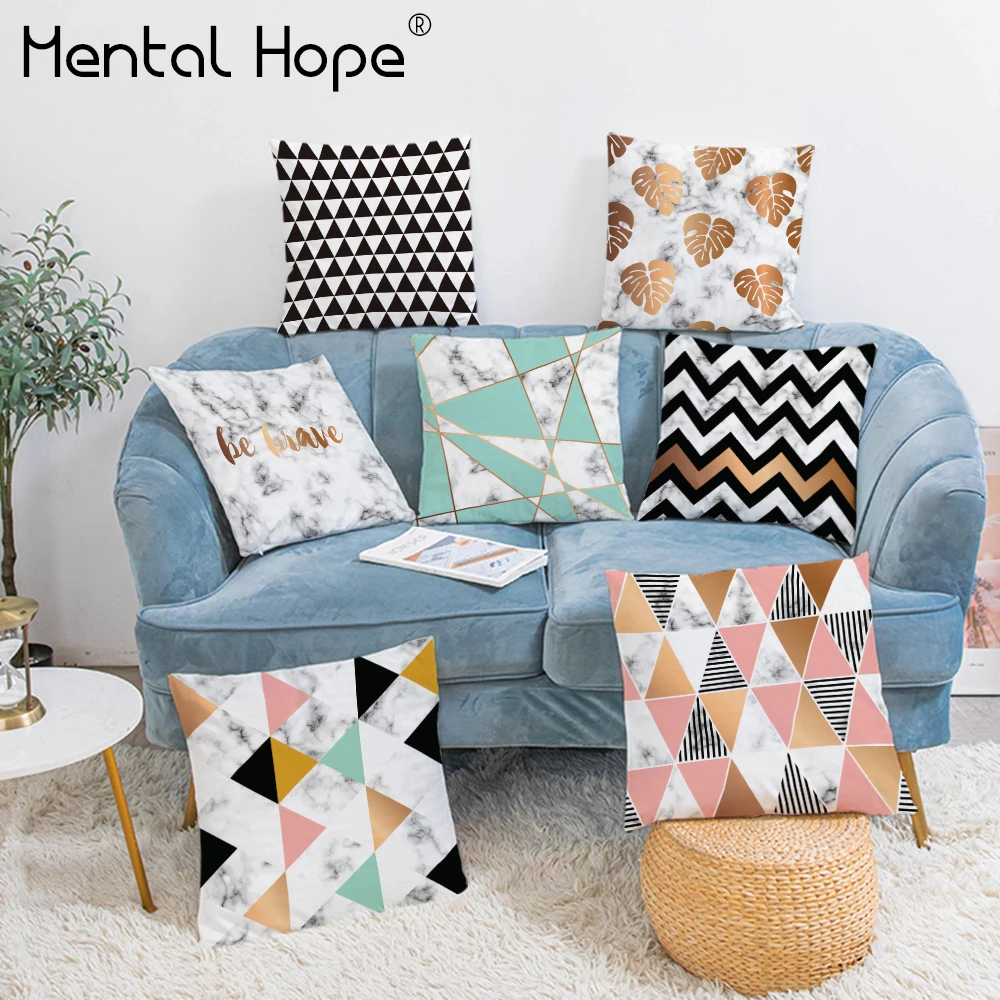 

Plaid Plush Printed Cushion Cover Striped Pattern Soft Throw Pillow Cover Sofa Decorative Square Home Decor Geometric Pillowcase