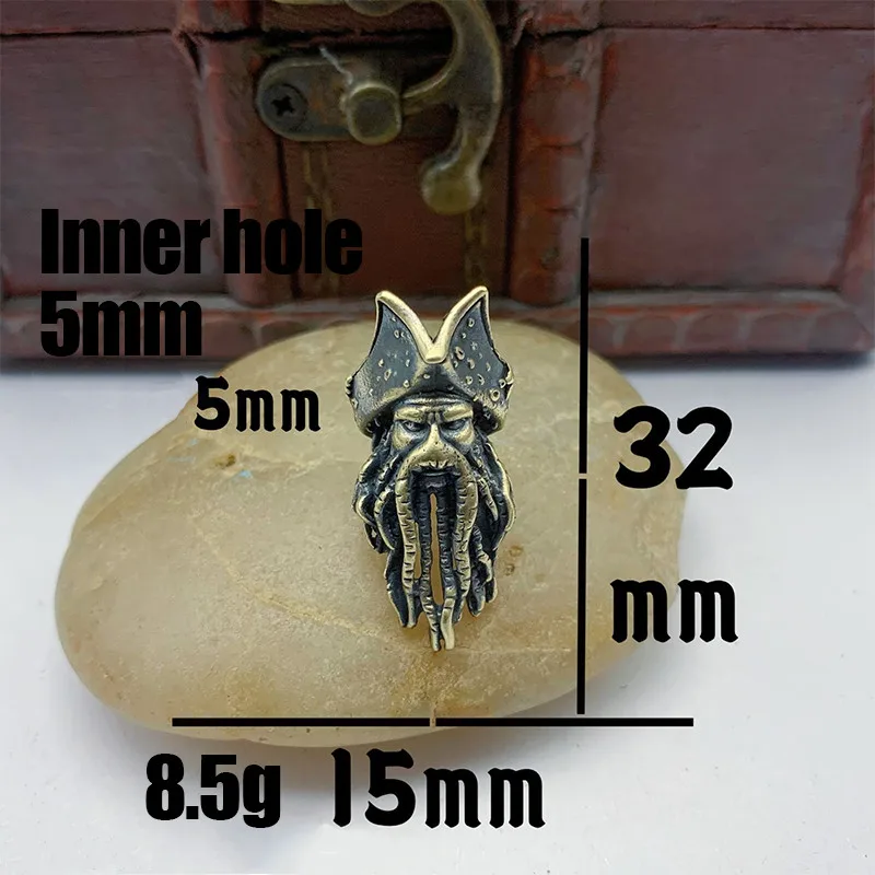 

Brass Keychain Pendant David Jones Deep Sea Hades Umbrella Cord Accessories Men's Hand Strap Decoration Wholesale