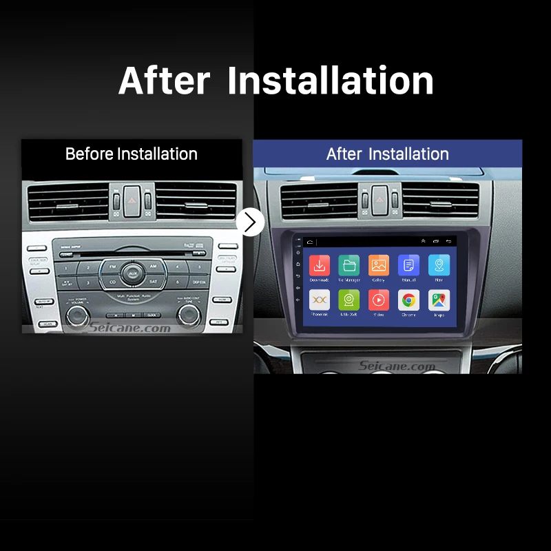 Автомагнитола Seicane для Mazda 6 Rui wing 2008-2014 мультимедийный проигрыватель с GPS Android 10