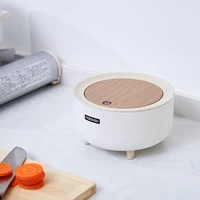 japanese style mini desktop trash can simple push type trash can storage bin student dormitory bedside table round trash can