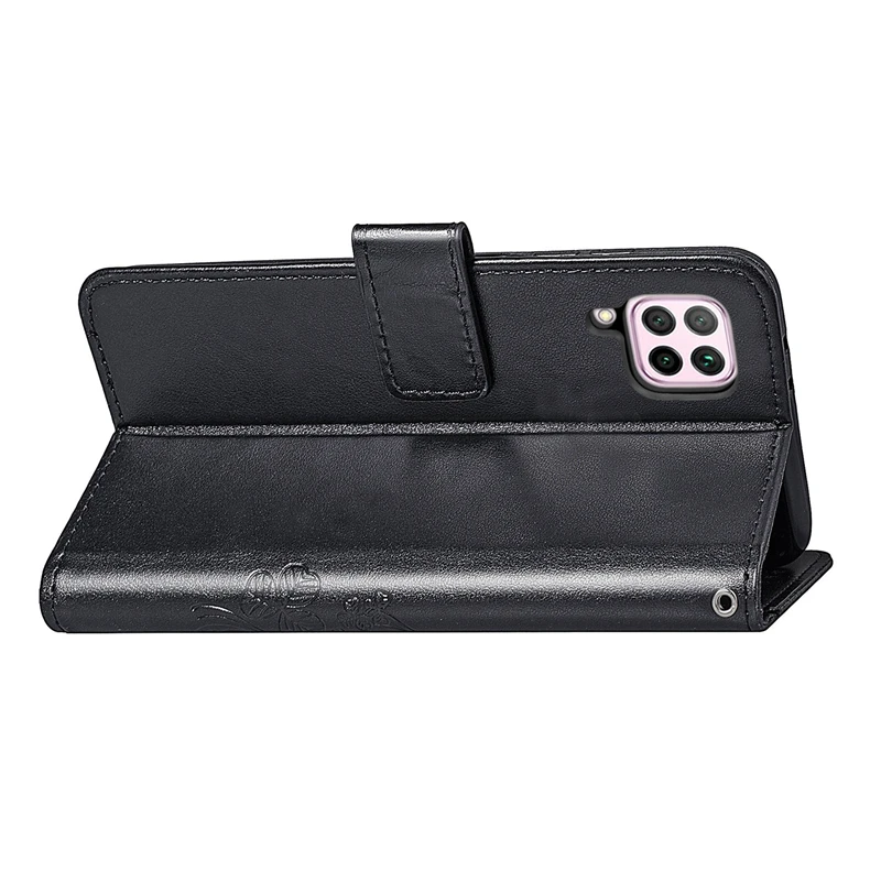 

For Huawei P40 Lite Case Rubber Bag Flip Leather Silicone Protective Phone Case For Huawei P40 Lite Cover For Huawei P40 Lite