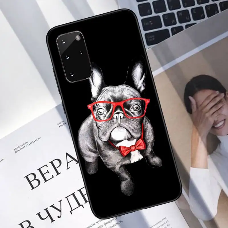 

Cute Funny French Bulldog Phone Case For Samsung A40 A31 A50 A51 A71 A20E A20S S8 S9 S10 S20 Plus note 20 ultra