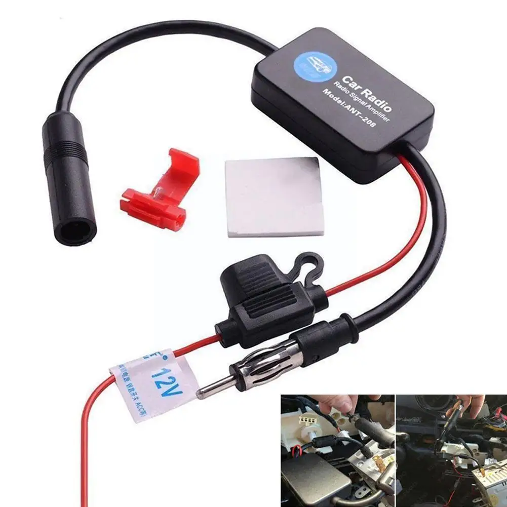 Автомобильная радиоантенна 12 В усилитель радиосигнала FM/AM бустер автомобильная