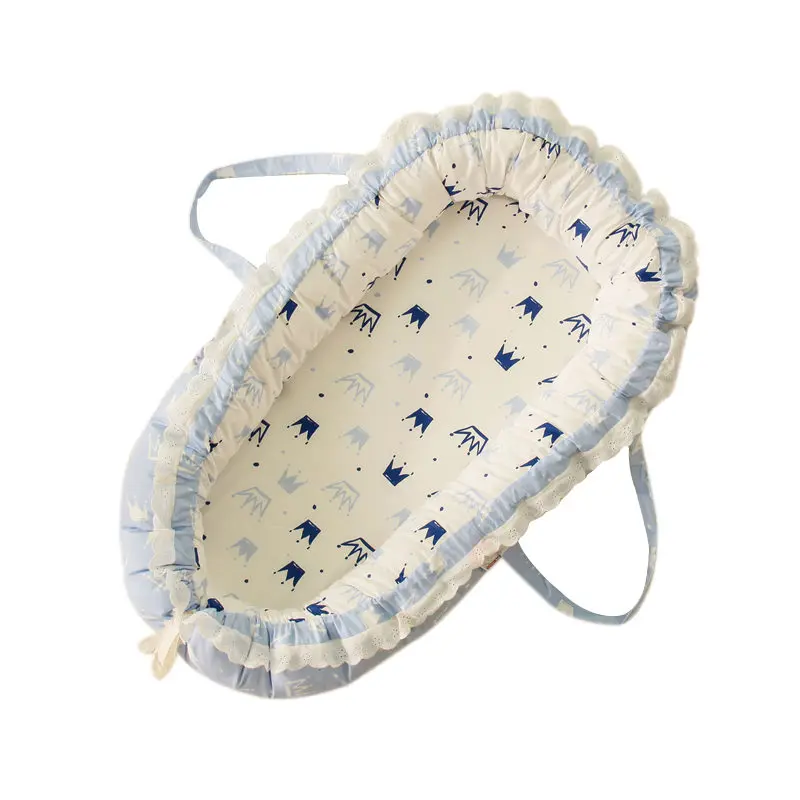 Дышащая хлопковая люлька для малышей 85*50 см новорожденных бампер детское гнездо