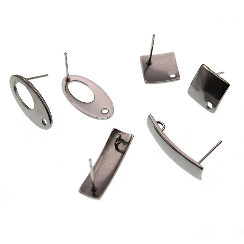 20 шт./лот пустые серьги из нержавеющей стали шпильки для ювелирных изделий
