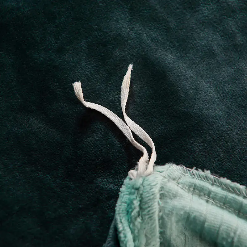 Бархатный пододеяльник для зимы плотный теплый домашний стеганый с двумя