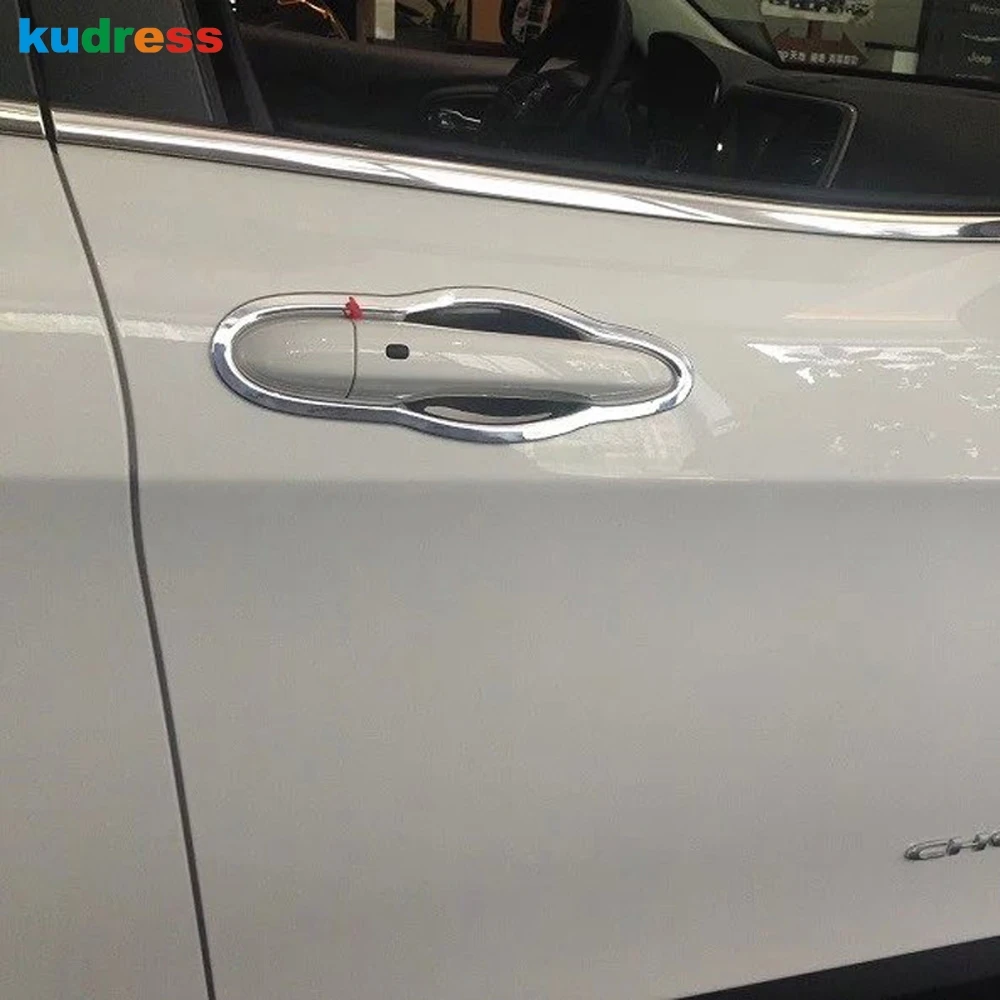 

Для Jeep Cherokee 2014 2015 2016 ABS Chrome Боковая дверь ручки чаши Обложка отделка украшения рама автомобиля наклейки Средства для укладки волос