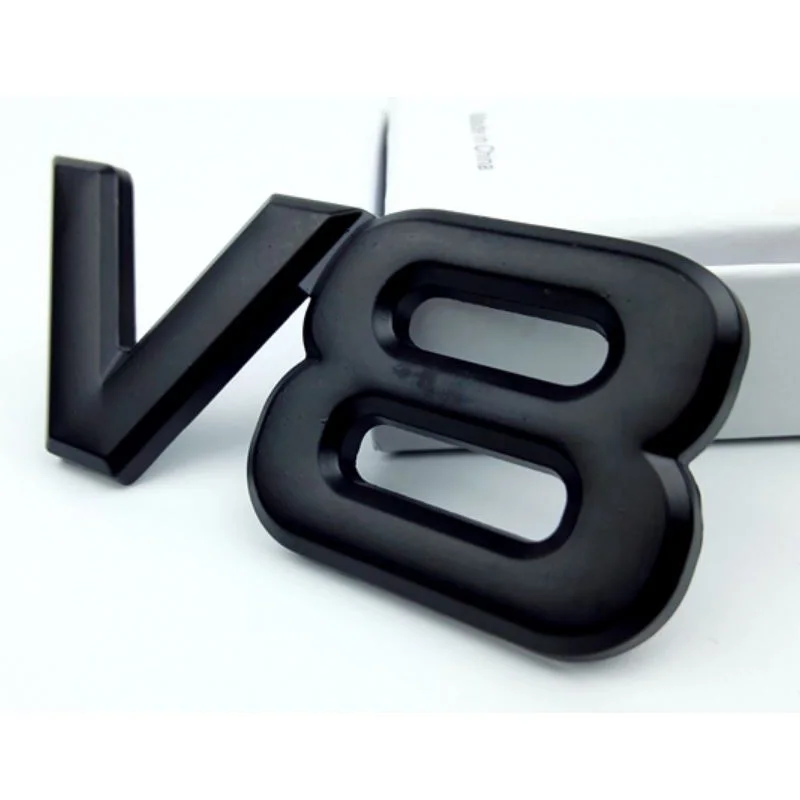 

Car stickers Metal V8 for TOYOTA Engine Displacement Trunk Rear 3D car sticker V8 Emblem Sticker Car Styling