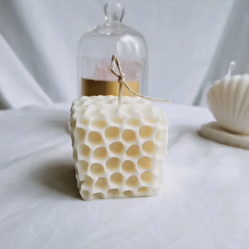 

Square Honeycomb Form Candle Mold DIY Aromatherapy Candle Molds Mousse Cake Baking Mould Handmade Soap Making Tools Resin Crafts