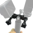 Пластиковый двойной монтажный адаптер для экшн-Камеры Gopro Hero 7 6 5 4 Yi, двойной вертикальный кронштейн, штатив, ручка, держатель