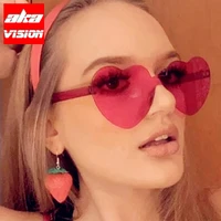 aka vision 2021 heart shaped sunglasses women candy color lens lady plastic sun glasses classic vintage oculos de sol feminino