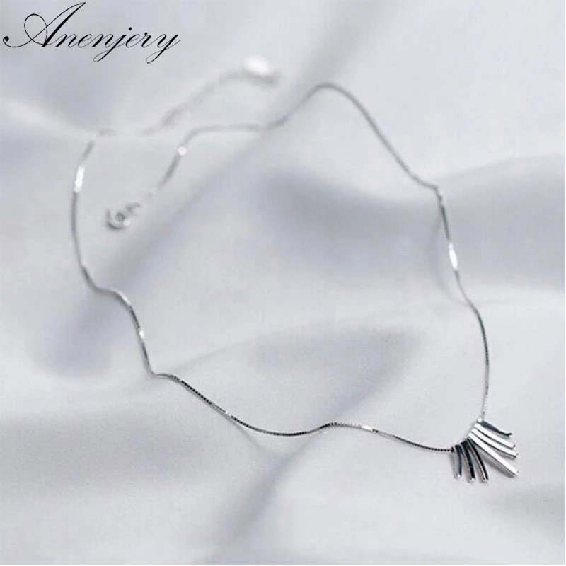 

Evimi 925 Sterling Silver Simple Fashion Tassel Necklace For Women Girl Birthday Gift Jewelry S-N241