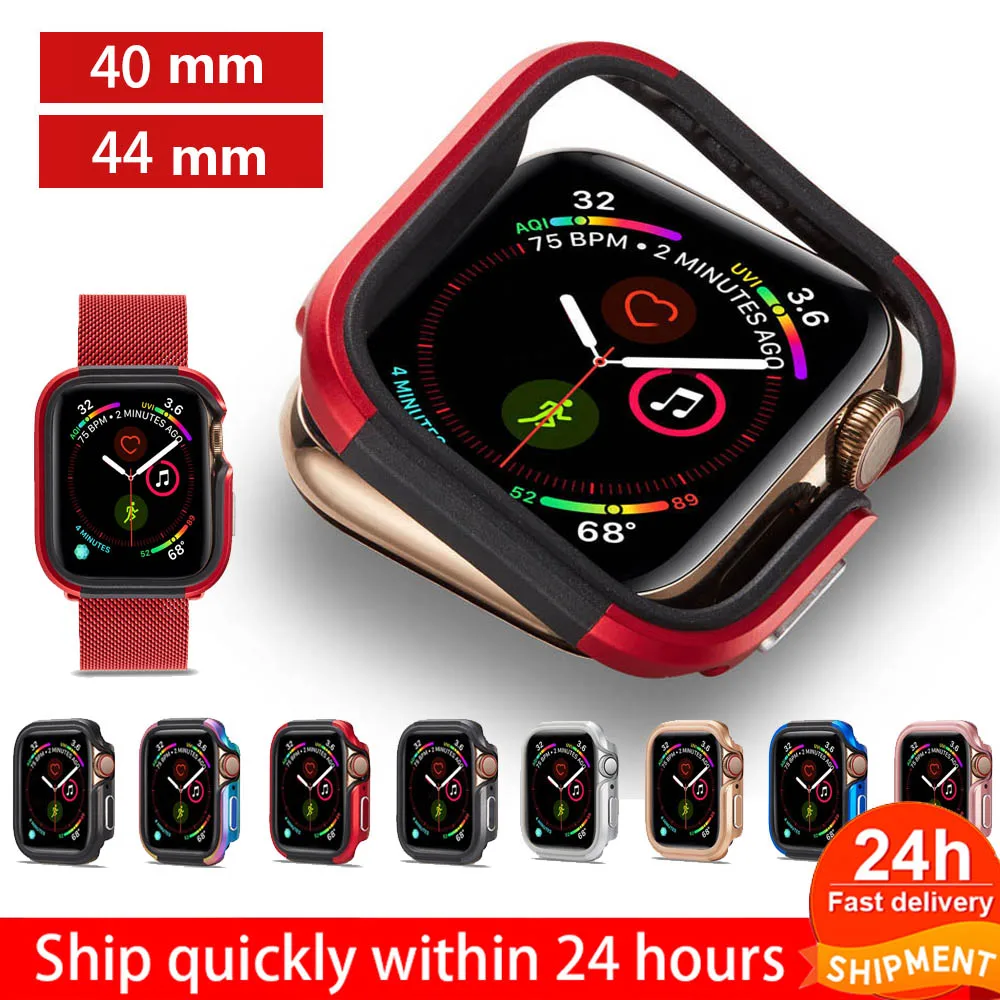 Тонкий чехол для часов Apple Watch 5 4 серии 40 мм 44 мягкий прозрачный ТПУ + протектор из