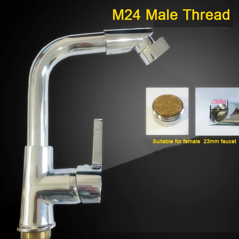 M24 Male Silver Латунный двухфункциональный водосберегающий аэратор для смесителя с водяным туманом, аксессуары для кухонного смесителя, аэратор для крана - Цвет: M24 Male Silver