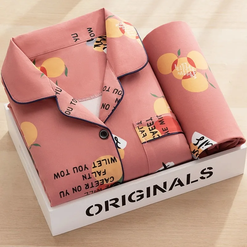 

Home Clothes for Women Avocado Pajamas for Women Cotton Pijama Mujer Women's Clothing Spring Autumn 2021 Sleepwear Set Pyjamas