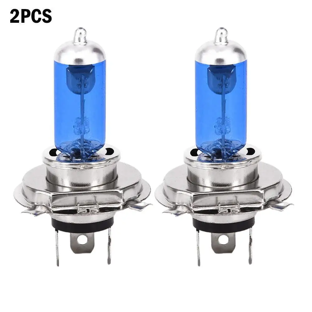 

2x Super White Xenon Halogen Car Headlight 12V H4 100W 6000K HeadLight Lamp 6000K Xtreme Blue Car Halogen Light Bulb
