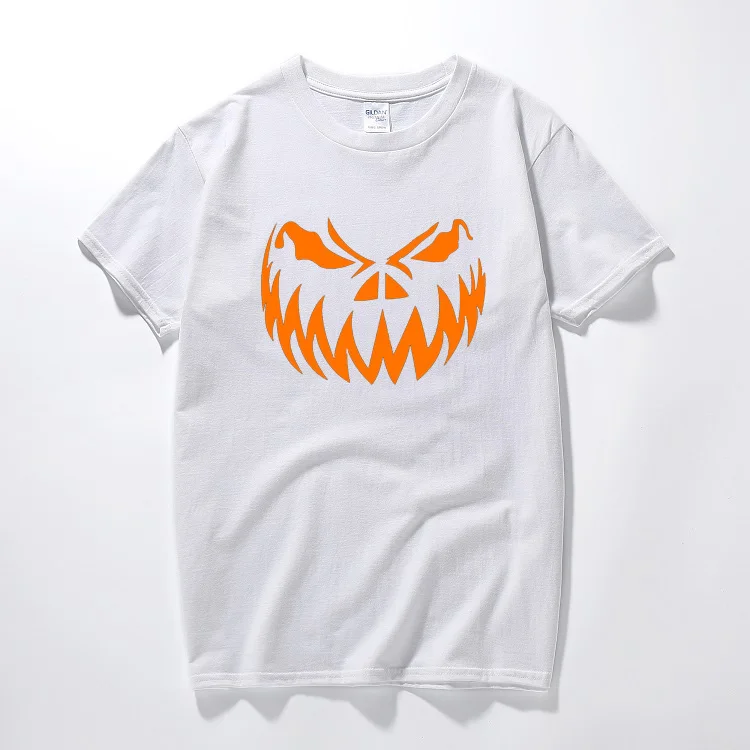 

Pumpkin Face T-shirt Mens Halloween Jack O Lantern New Fashion Cotton Short Sleeve T shirt Men Top Camiseta Hombre