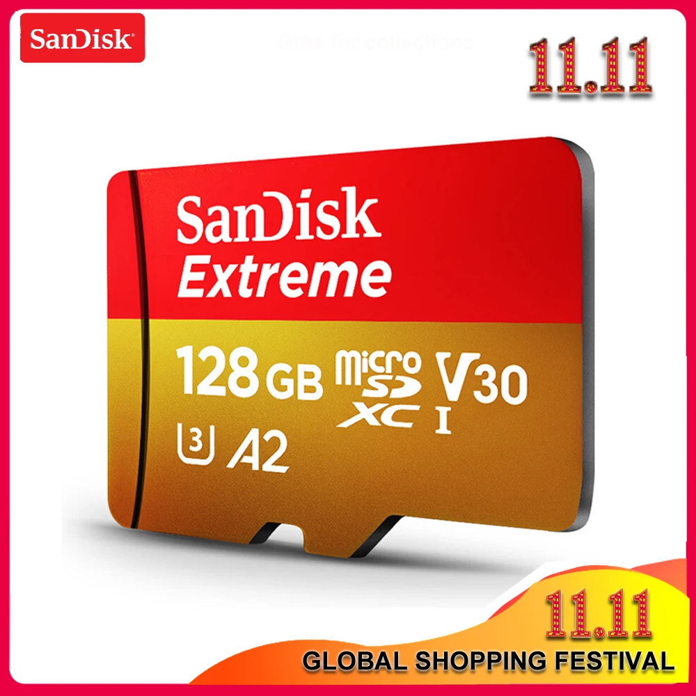 100% карта памяти Micro SD Extreme 128 ГБ Тf SDXC UHS-I U3 читать Скорость до 160 МБ/с. HD 3D 4 K видео |